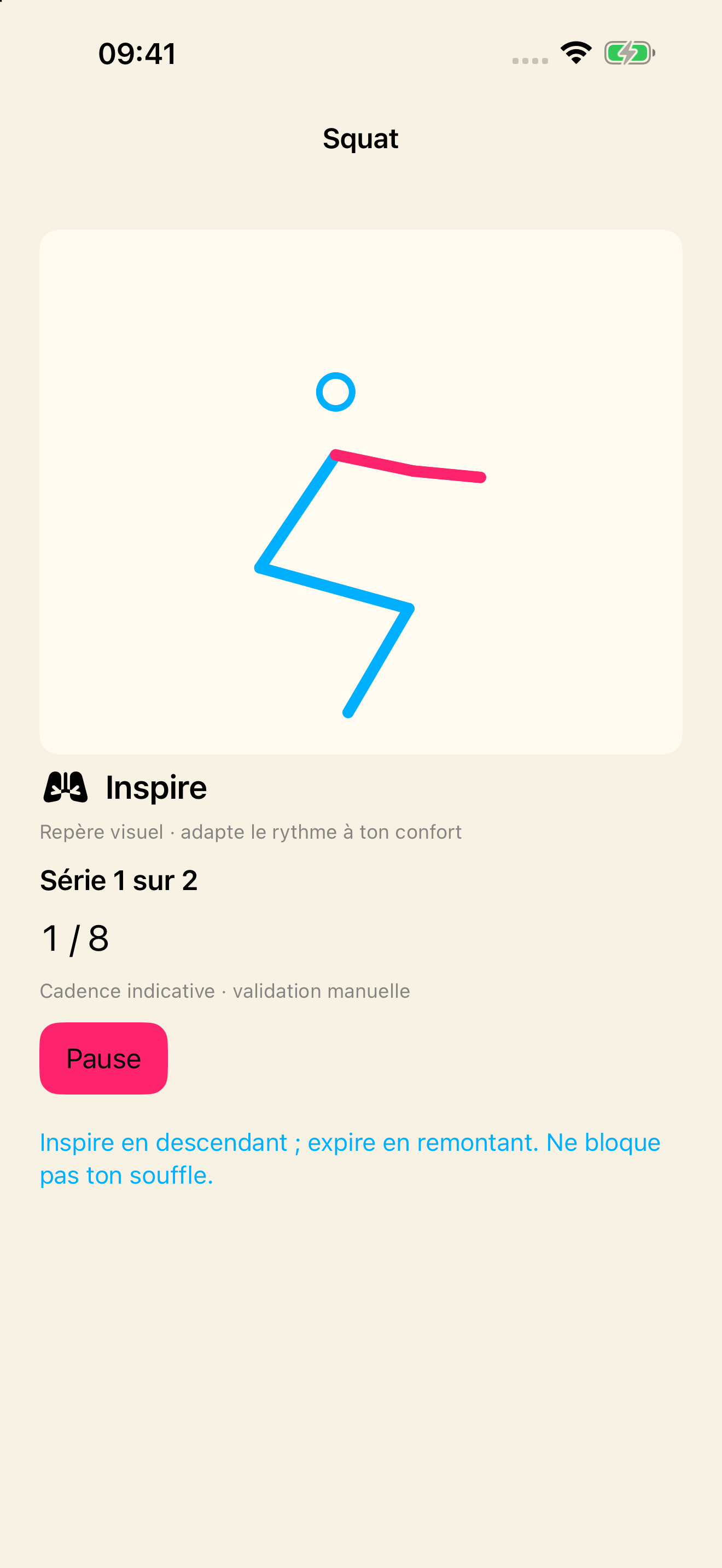 Guide de séance avec animation du mouvement