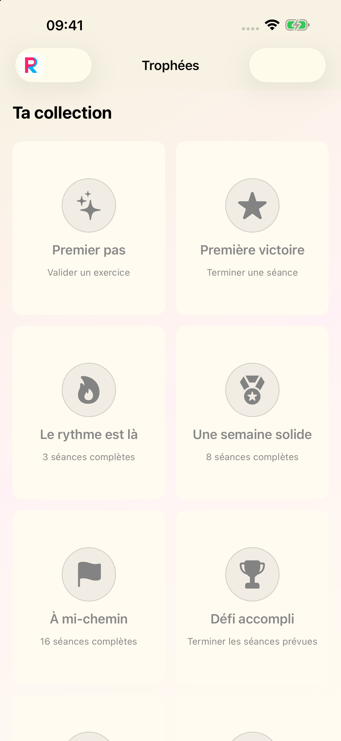 Collection de trophées de Physical Routine